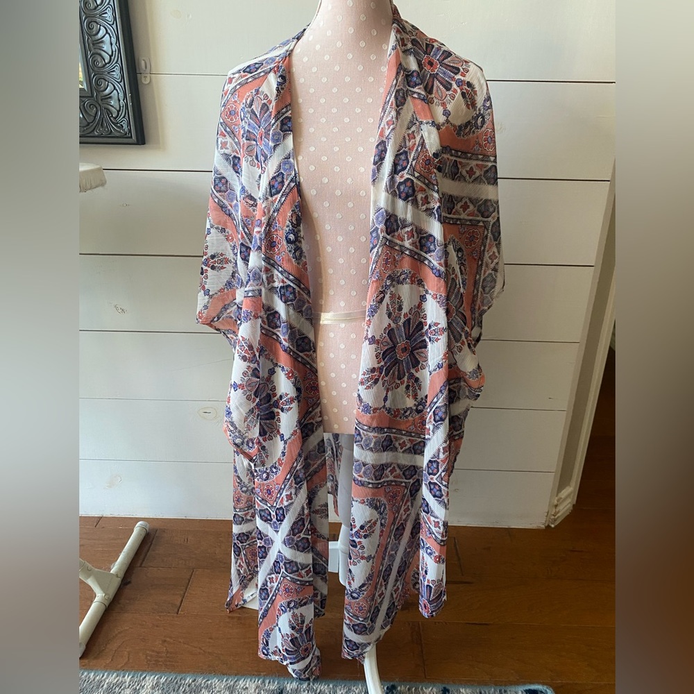 Peach and Purple Xhilaration Shawl